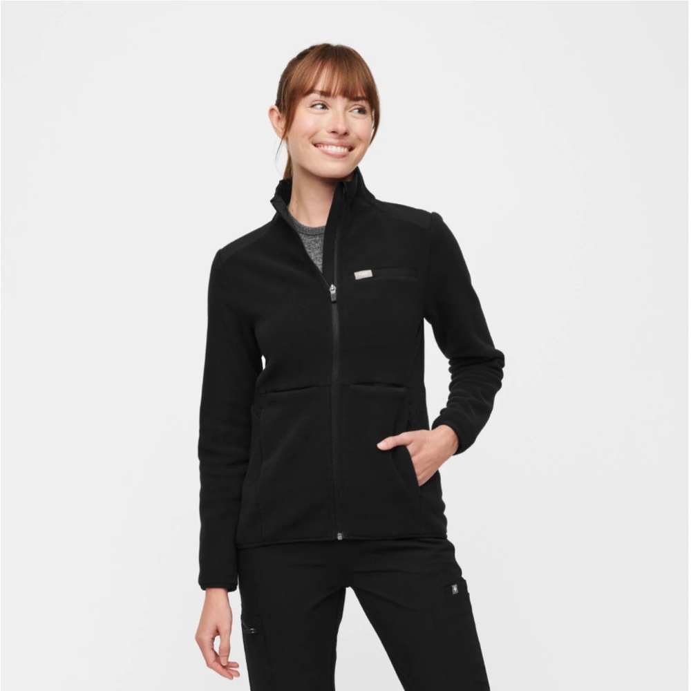 Fleece scrubs jacket